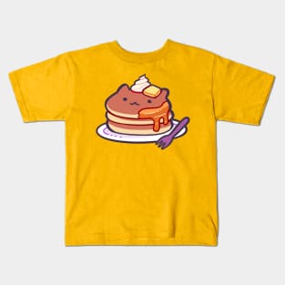 Cat Pancakes Kids T-Shirt